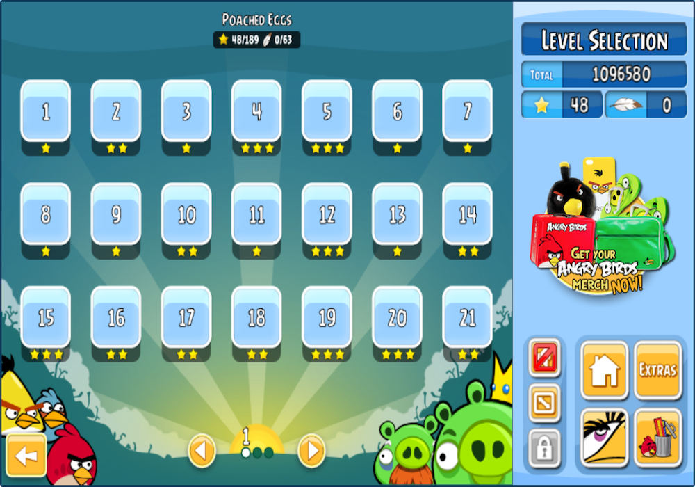 Angry Birds: Execute a random shot and save the shots.