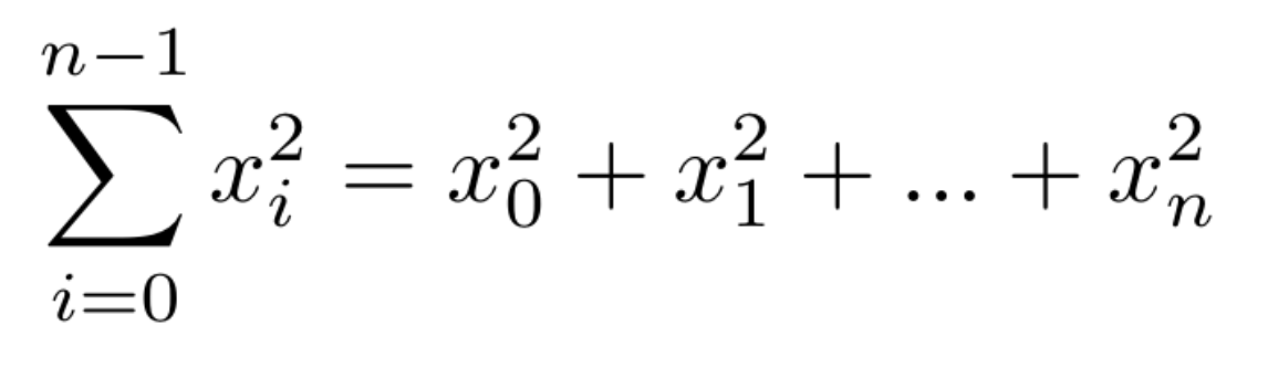 Sum of squares of a vector.